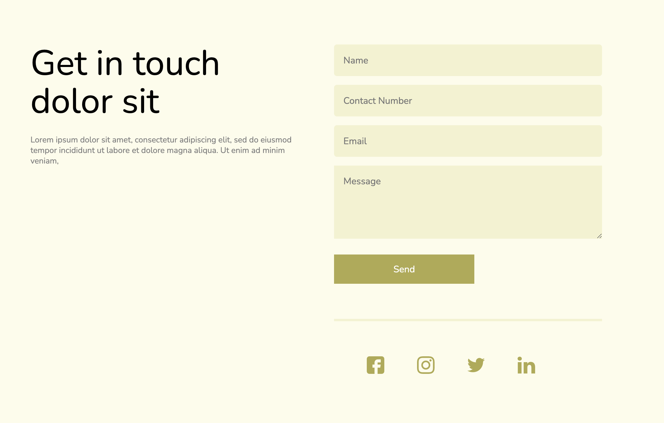 Contact designs for websites: Clean Contact Page Desktop